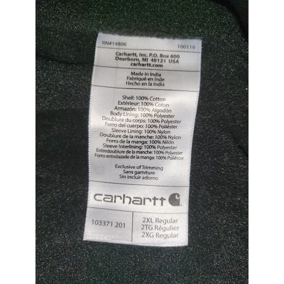Carhartt Men's Full Swing Armstrong Active Jacket brown Size regular 2xl - Picture 10 of 10
